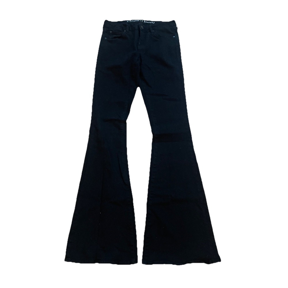 Articles of Society Denim Jeans Black Women's Size 2 XLong Skinny Flare Wide Leg